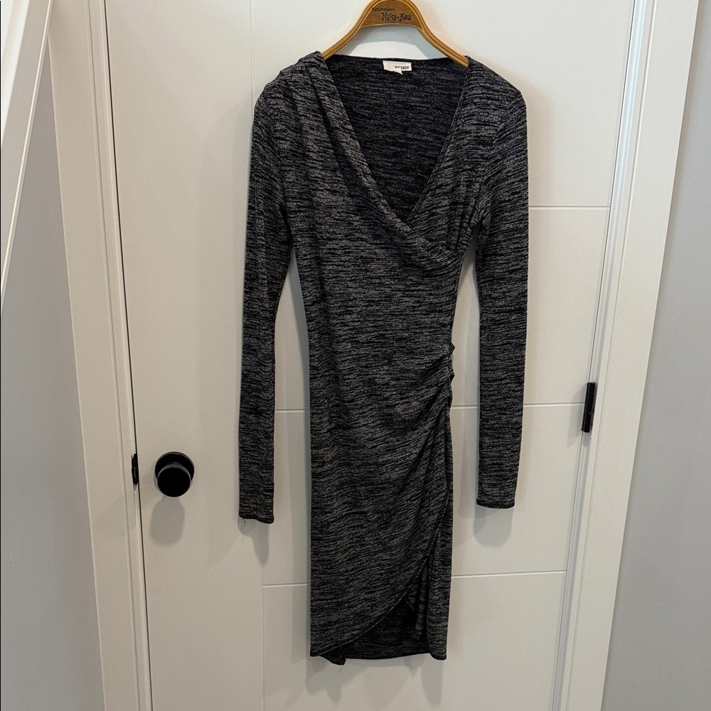Aritzia Wilfred free Charcoal Long Sleeve Dress size small